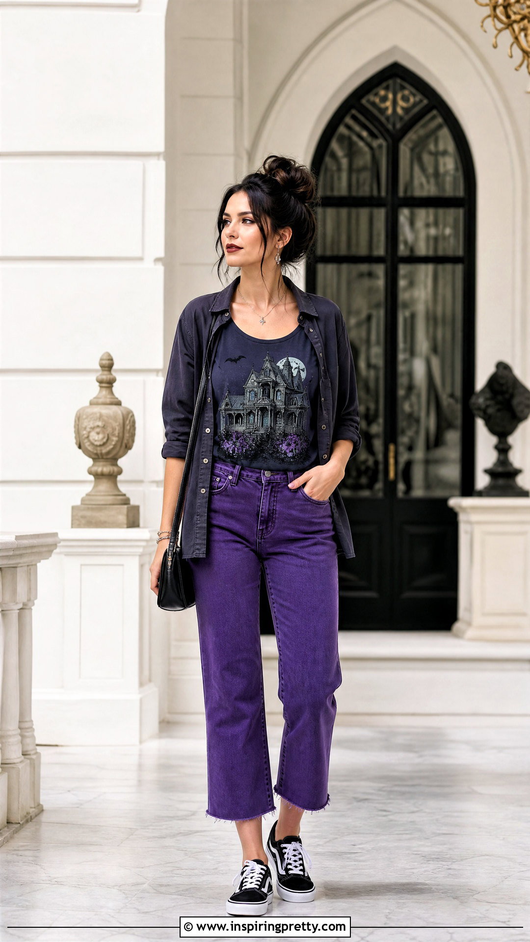 Haunted Mansion Disney Tank Top With Purple Jeans - 20 disney tank top women's