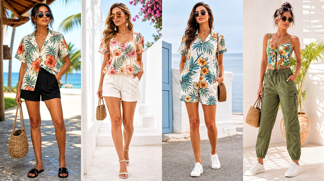20 Hawaiian Style Summer Top Outfit Ideas for Beach Days