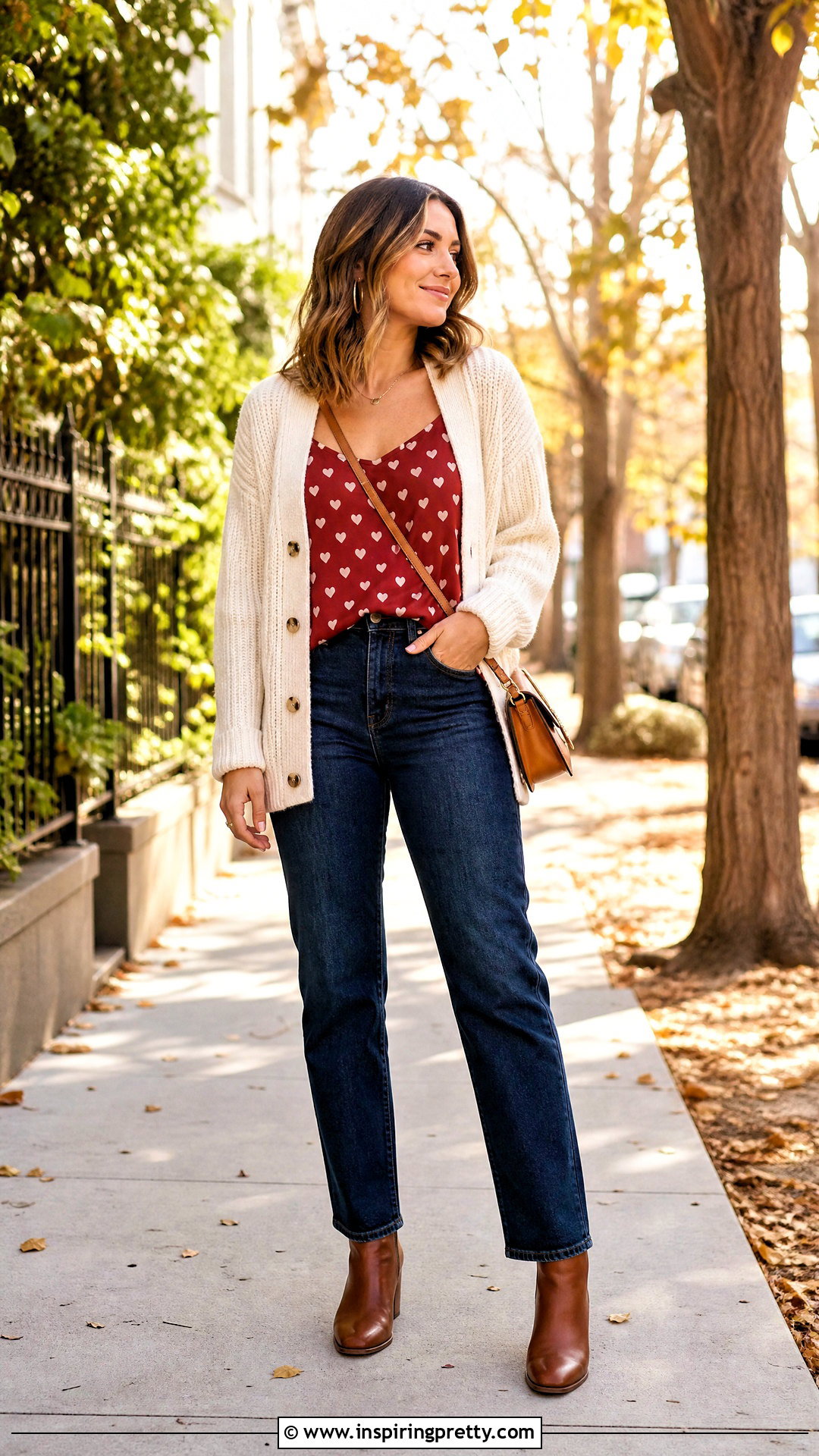 Heart Shaped Tank Top With Cardigan And Jeans - 25 Heart Shaped Tank Top outfit ideas
