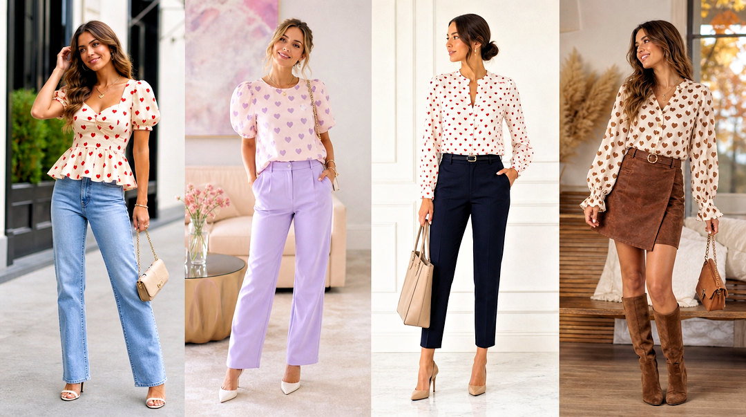 50 Heart Top Outfit Ideas for Charming Date-Night Style