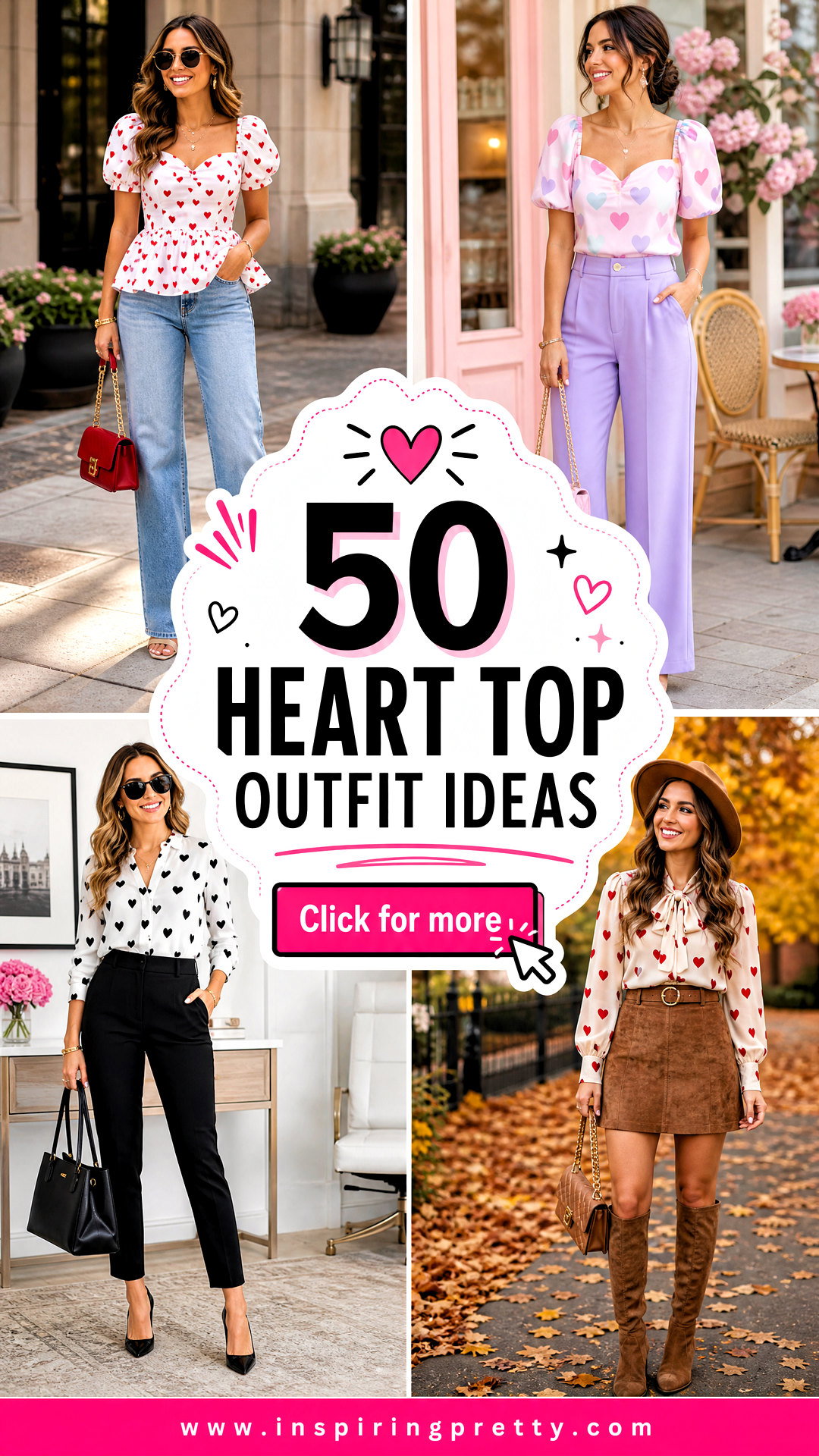 50 Heart Top Outfit Ideas for Charming Date-Night Style - 50 Heart Top Outfit Ideas for Charming Date-Night Style