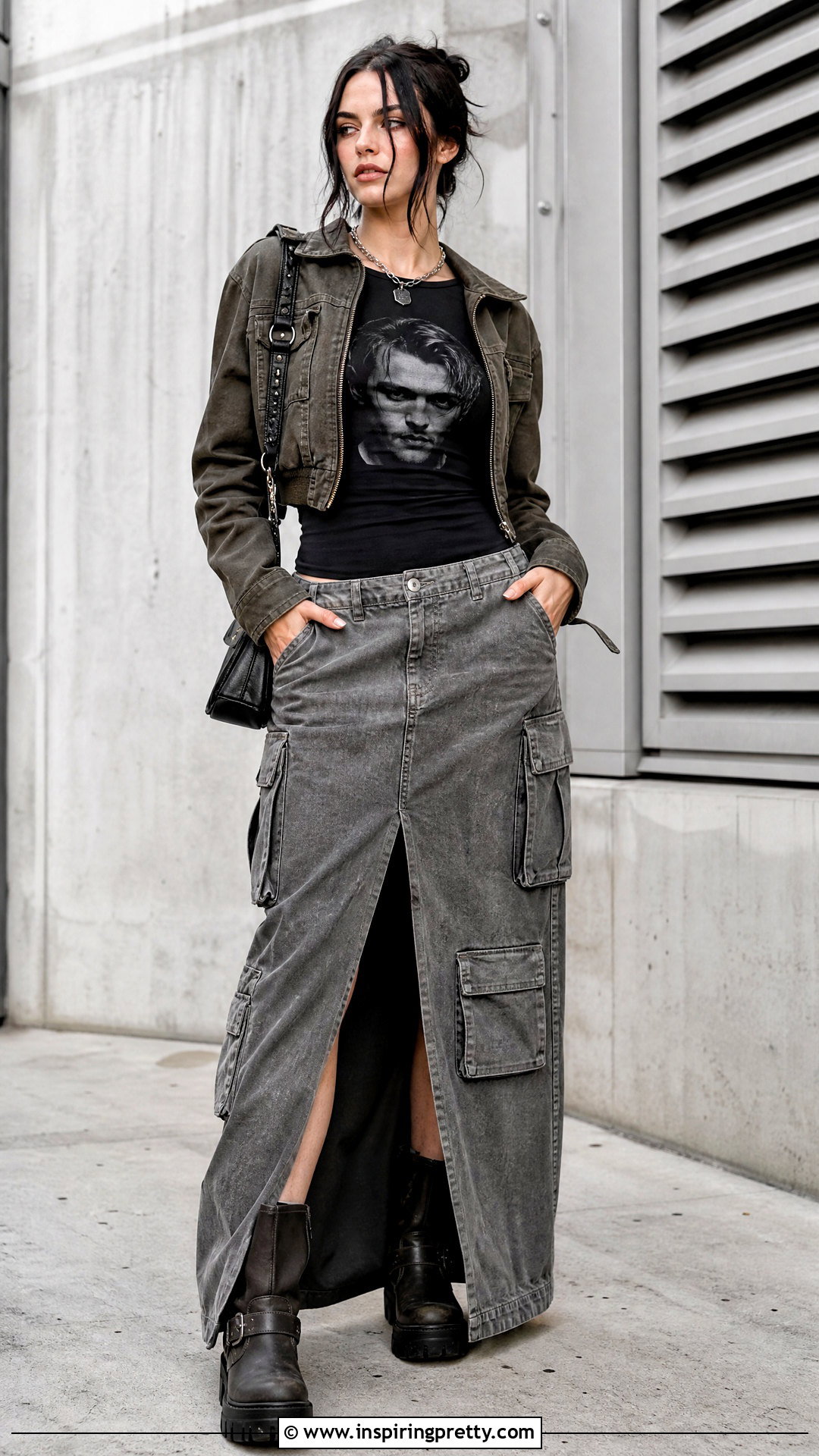 Heath Ledger Tank Top With Cargo Maxi Skirt - 25 Heath Ledger Tank Top outfit ideas