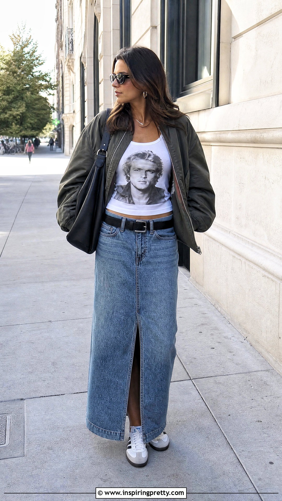Heath Ledger Tank Top With Denim Maxi Skirt - 25 Heath Ledger Tank Top outfit ideas