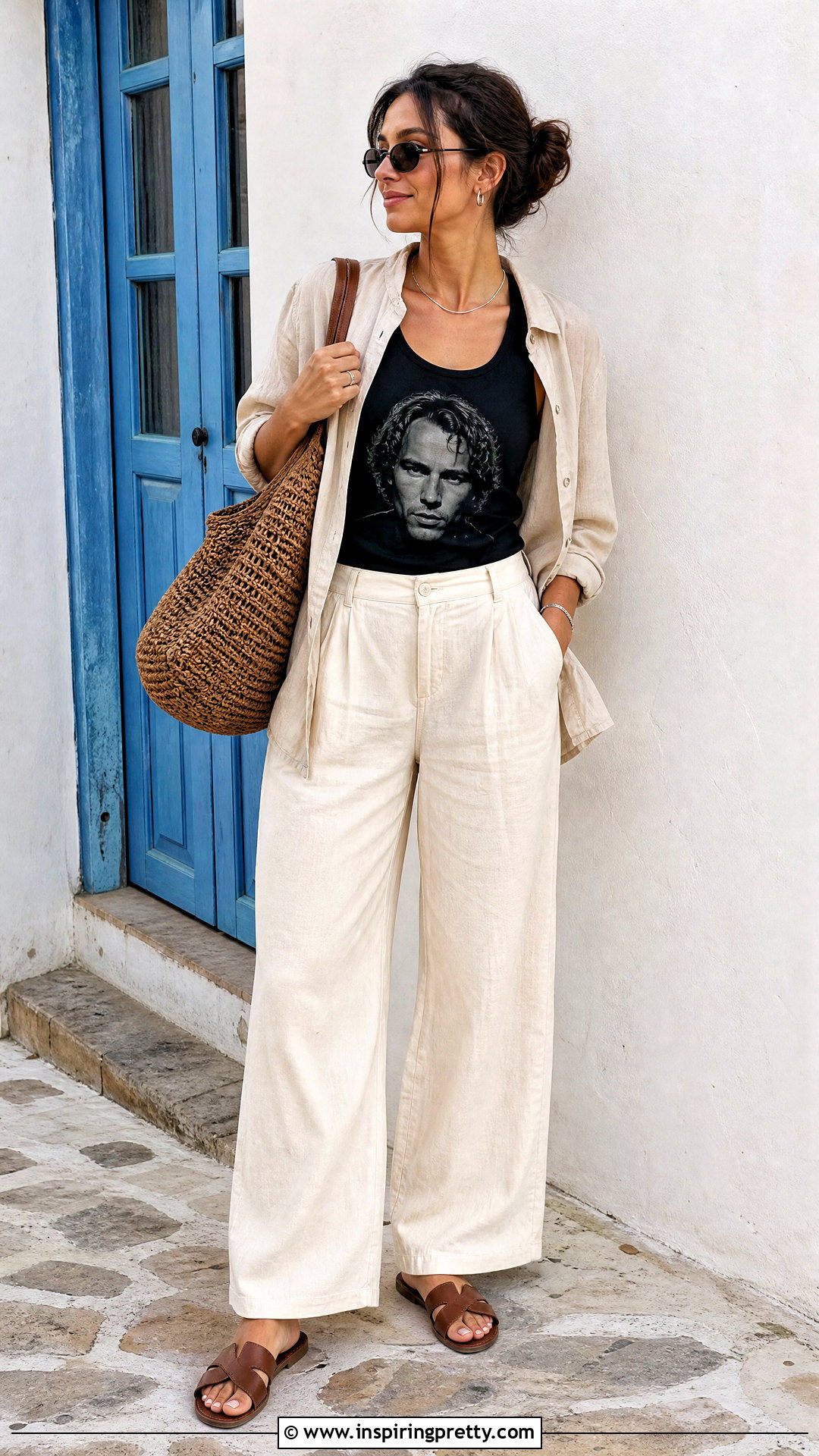 Heath Ledger Tank Top With Linen Pants - 25 Heath Ledger Tank Top outfit ideas