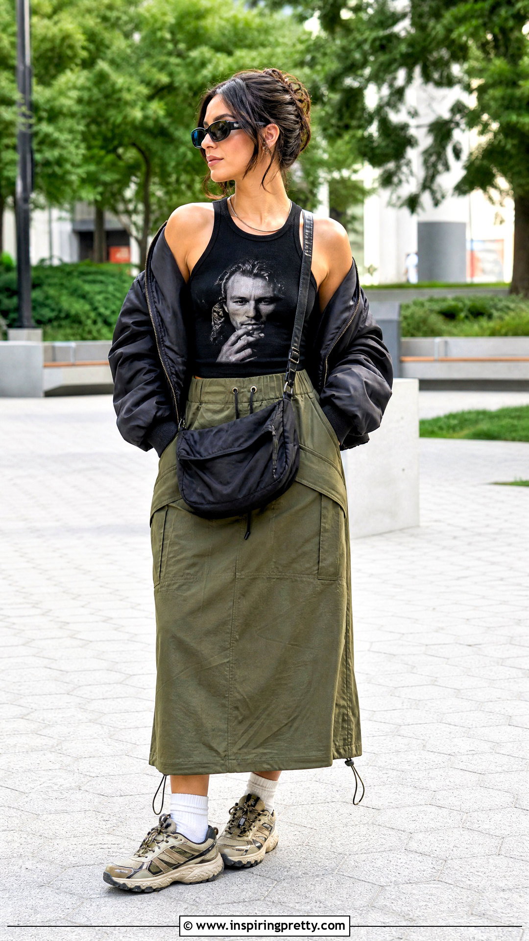 Heath Ledger Tank Top With Utility Midi Skirt - 25 Heath Ledger Tank Top outfit ideas