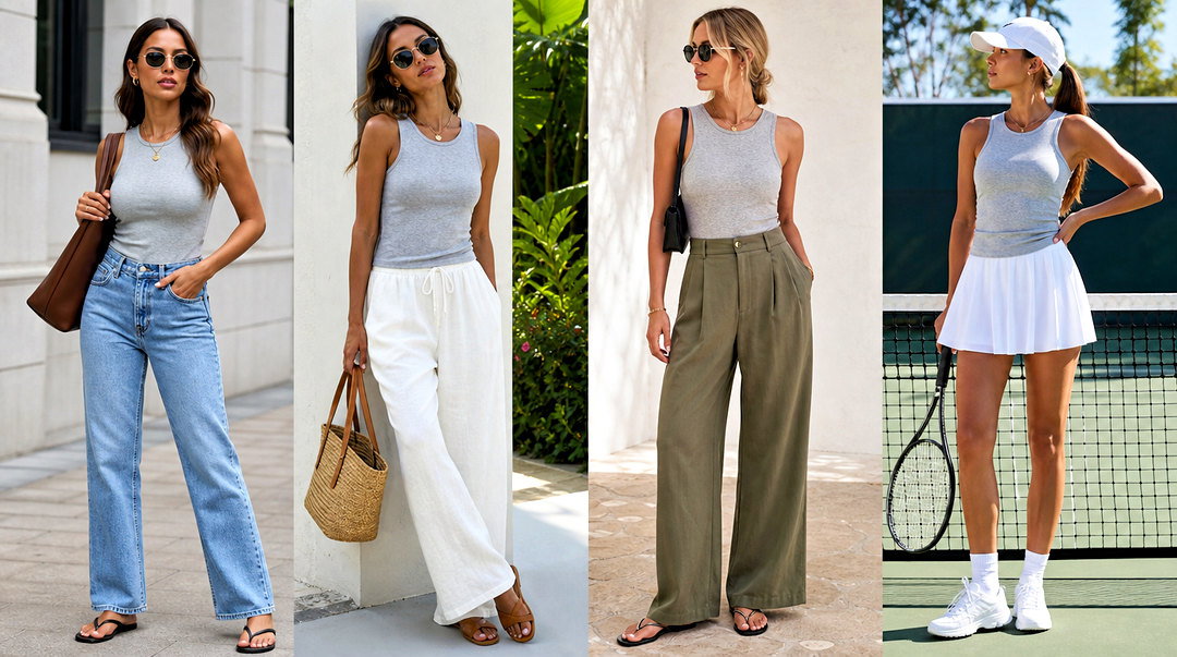 25 Heather Grey Tank Top Outfit Ideas for Effortless Casual Style