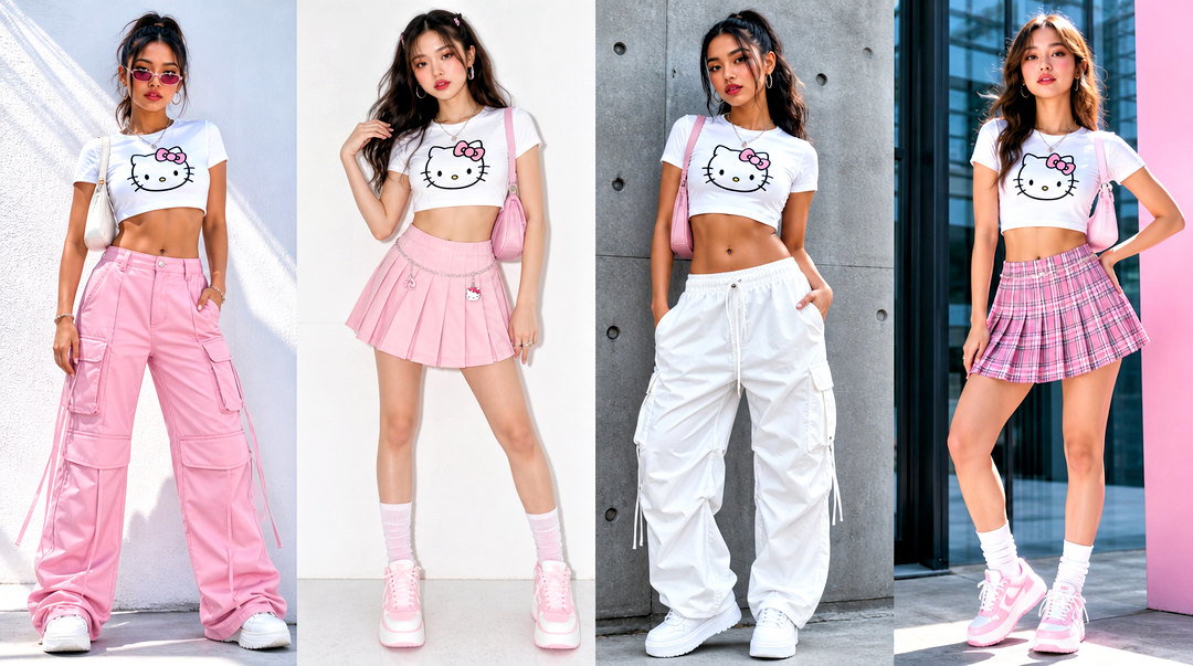 20 Hello Kitty Crop Top Aesthetic Ideas for Y2K Fans