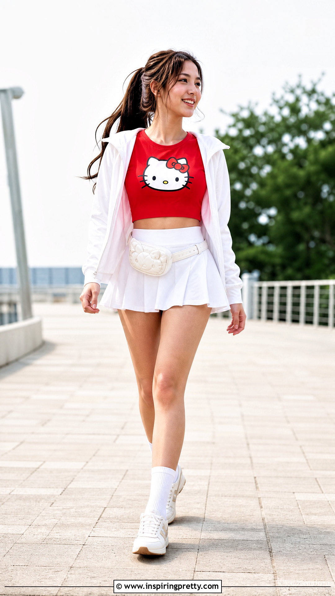 Hello Kitty Crop Top With Tennis Skirt - 20 hello kitty crop top aesthetic ideas