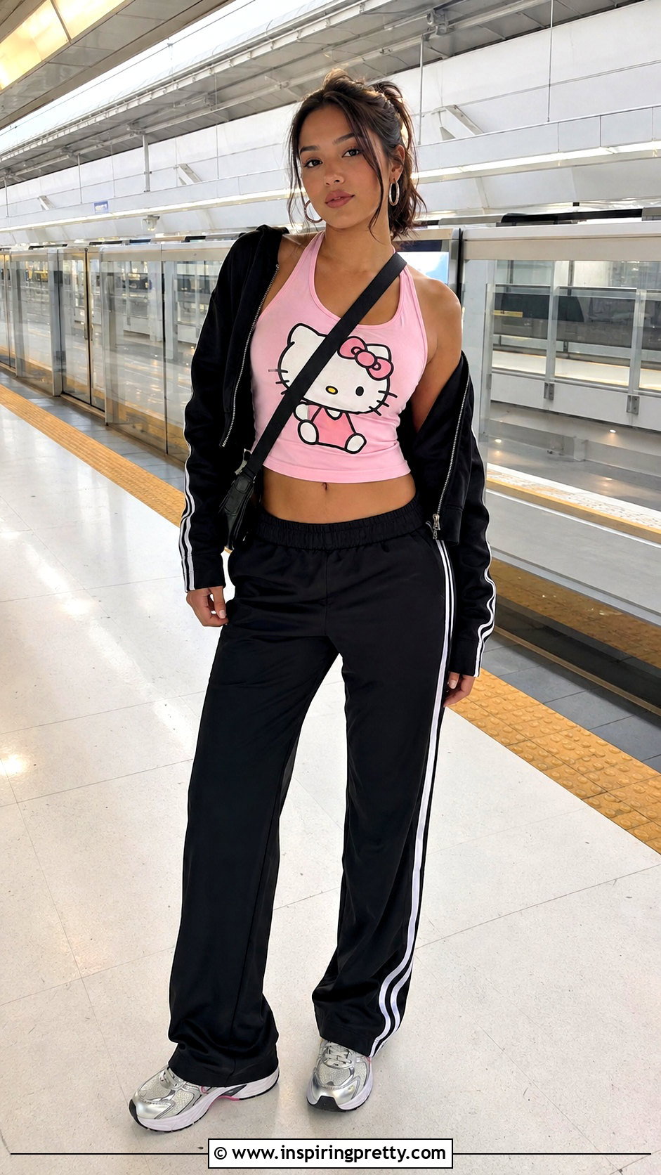 Hello Kitty Halter Top With Track Pants - 25 hello kitty halter top outfit ideas