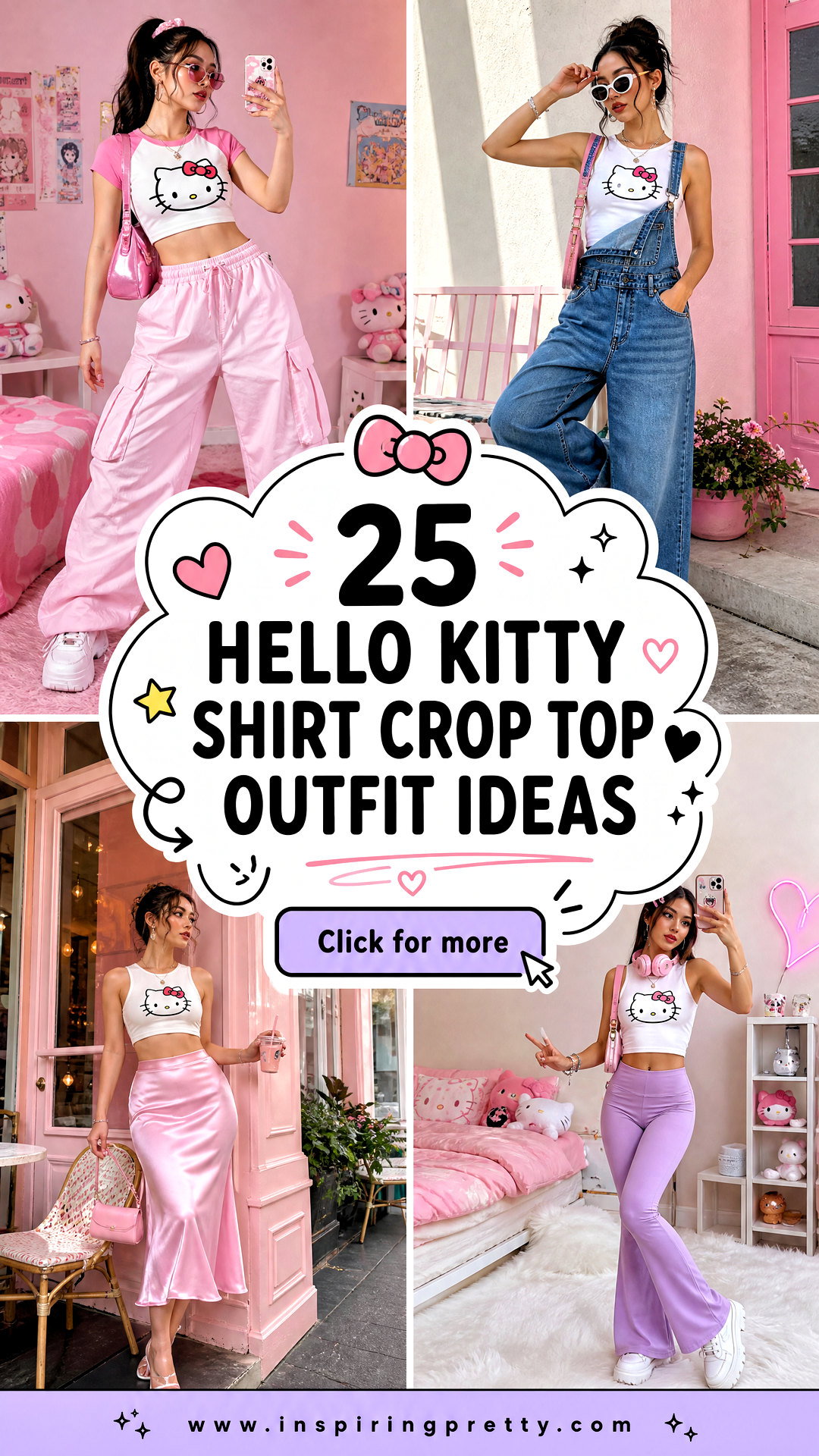 25 Hello Kitty Shirt Crop Top Outfit Ideas for Playful Y2K Looks - 25 Hello Kitty Shirt Crop Top Outfit Ideas for Playful Y2K Looks
