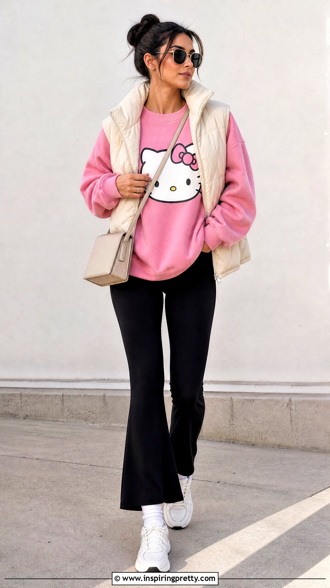 Hello Kitty Sweatshirt With Leggings - 50 hello kitty top outfit ideas