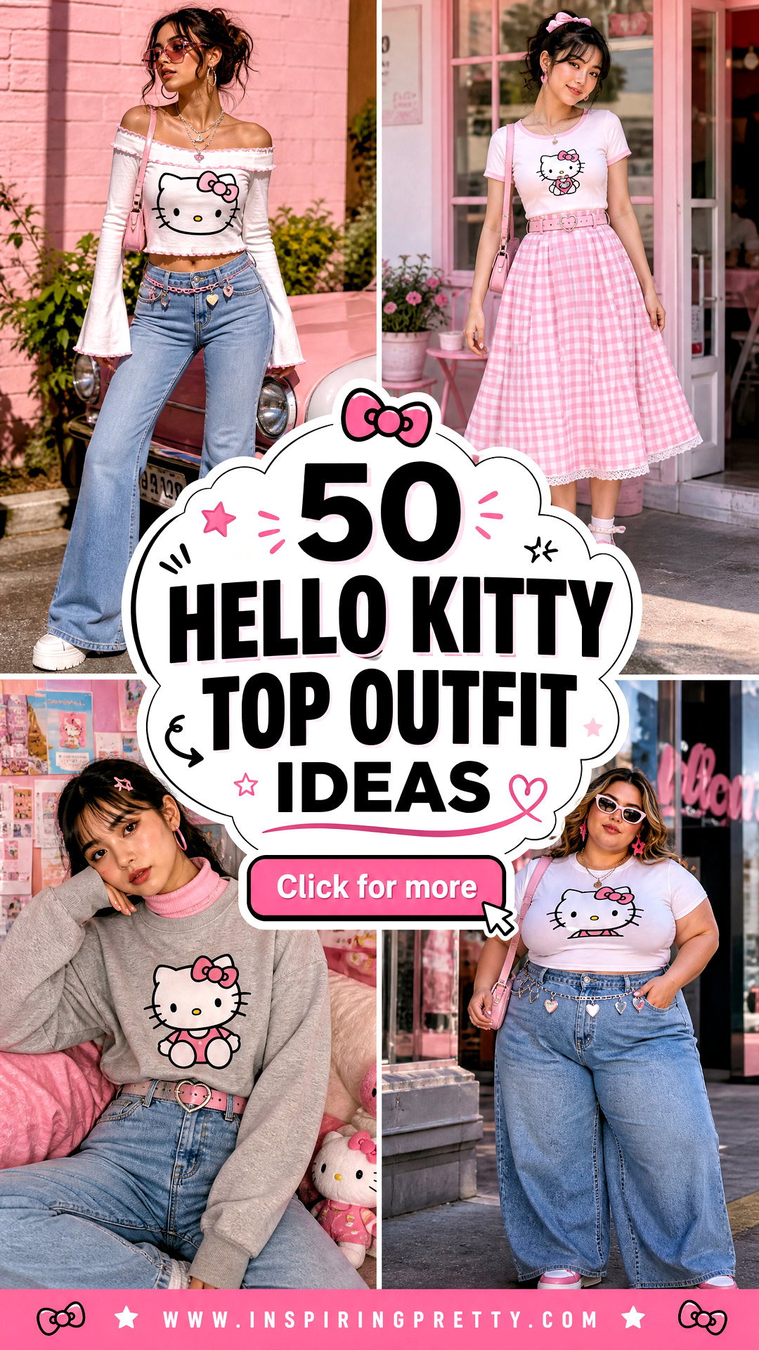 50 Hello Kitty Top Outfit Ideas for Playful Y2K Fashion - 50 Hello Kitty Top Outfit Ideas for Playful Y2K Fashion