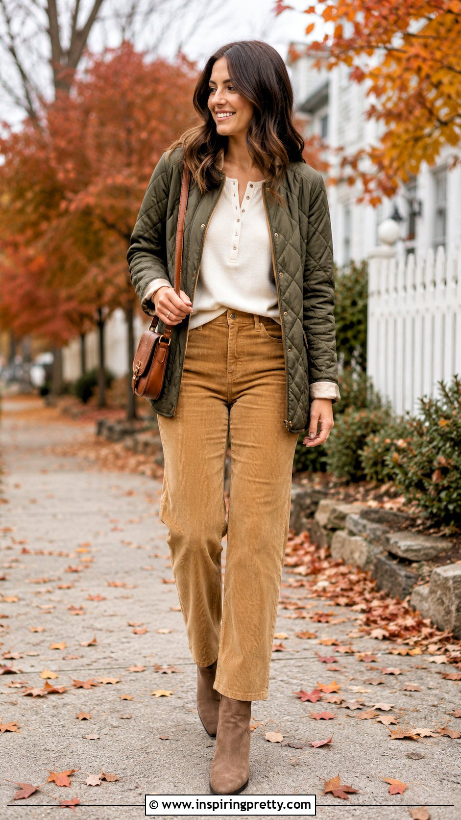 Henley Nursing Top With Corduroy Pants - 25 Cute Nursing Tops outfit ideas