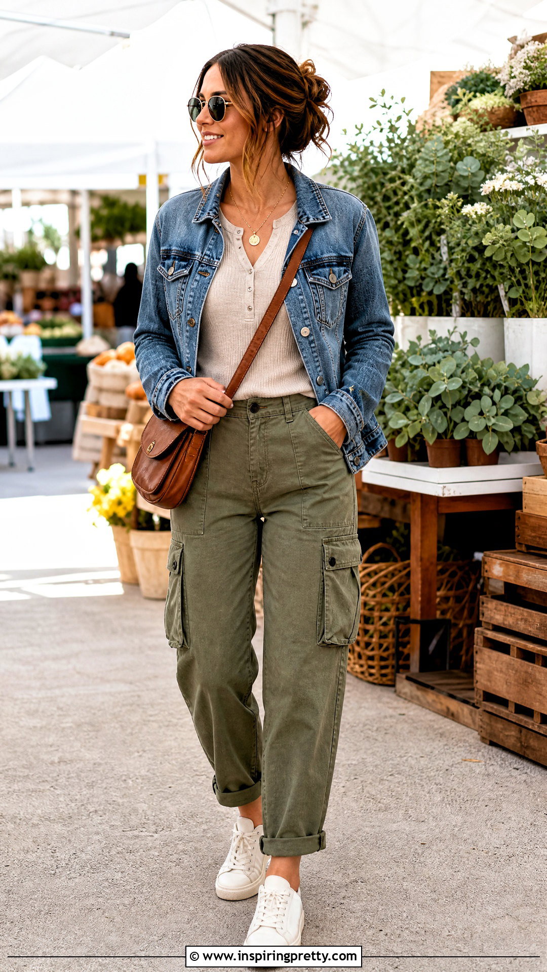 Henley Top Outfit - 50 stylish top outfit ideas