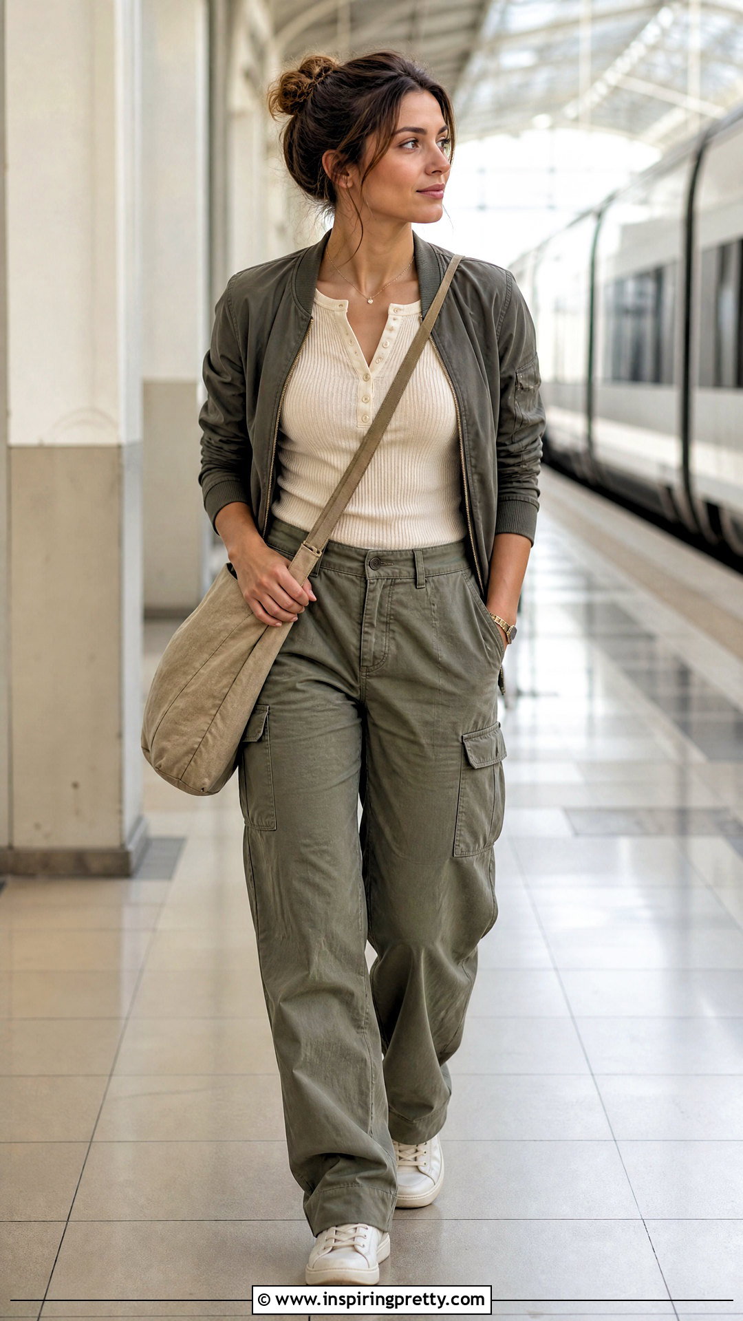 Henley Top With Cargo Pants - 50 pinterest tops outfit ideas