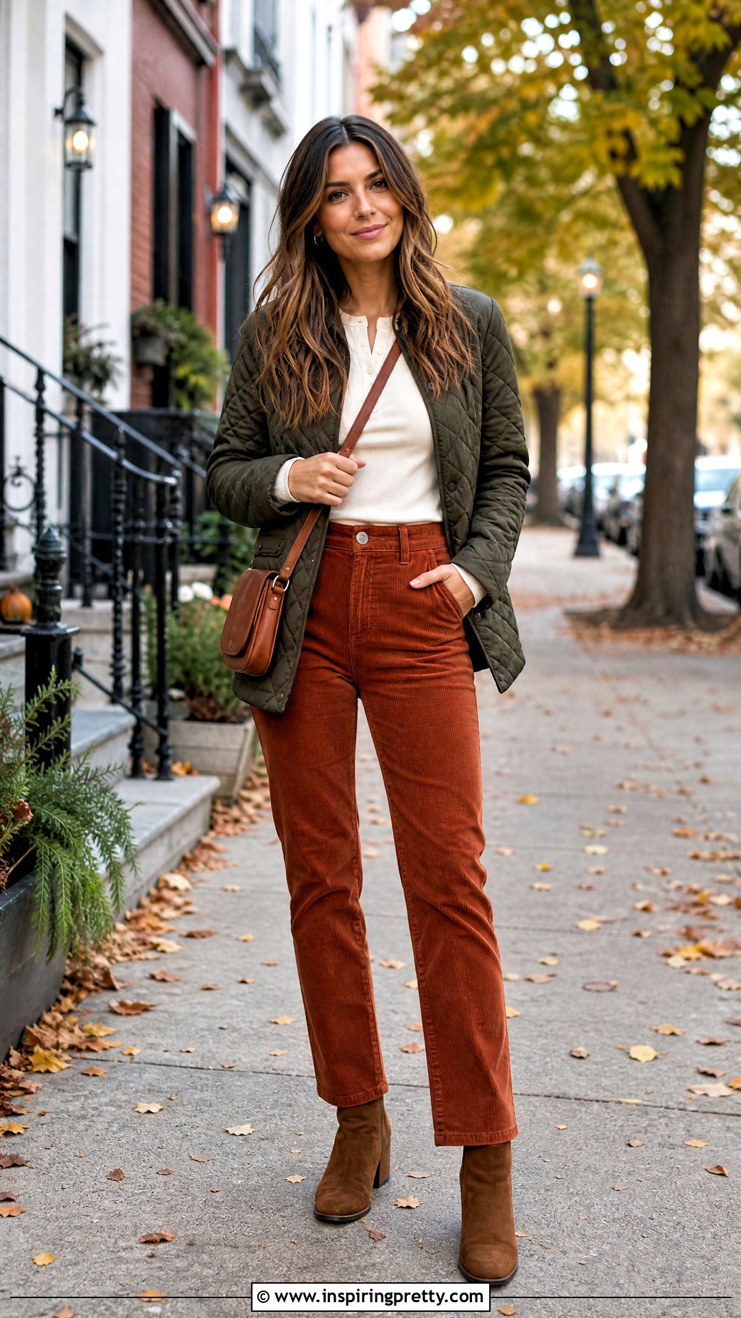 Henley Top With Corduroy Pants - 50 stylish tops fashion ideas
