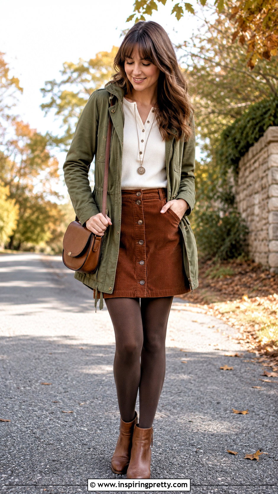 Henley Top With Corduroy Skirt - 50 tops for skirts ideas