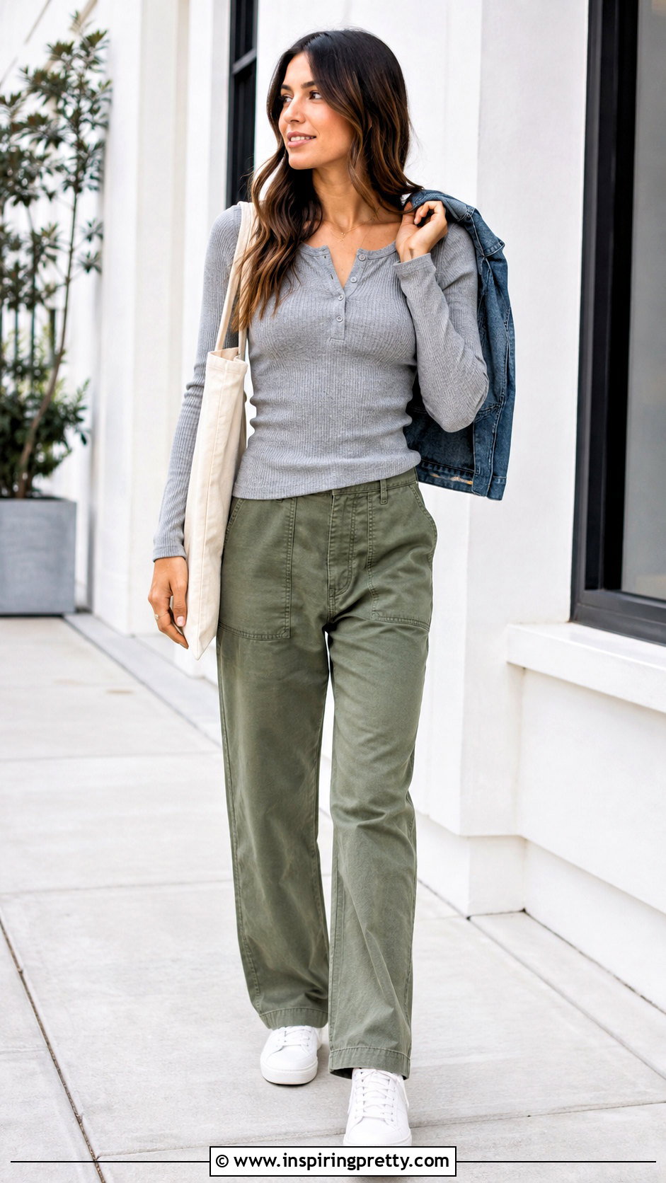 Henley Top With Utility Pants - 50 types of tops with names