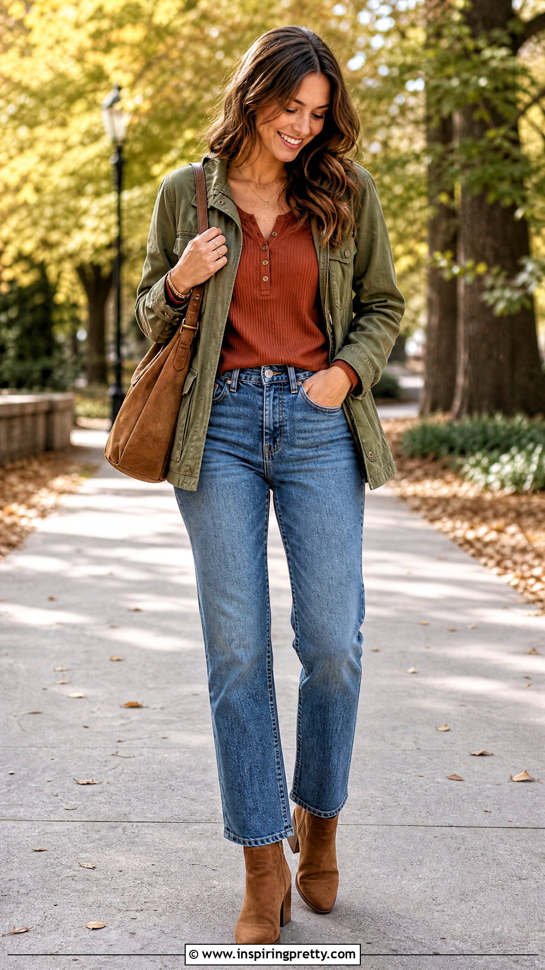 Henley Top and Straight Jeans Outfit - 50 tops to wear with jeans