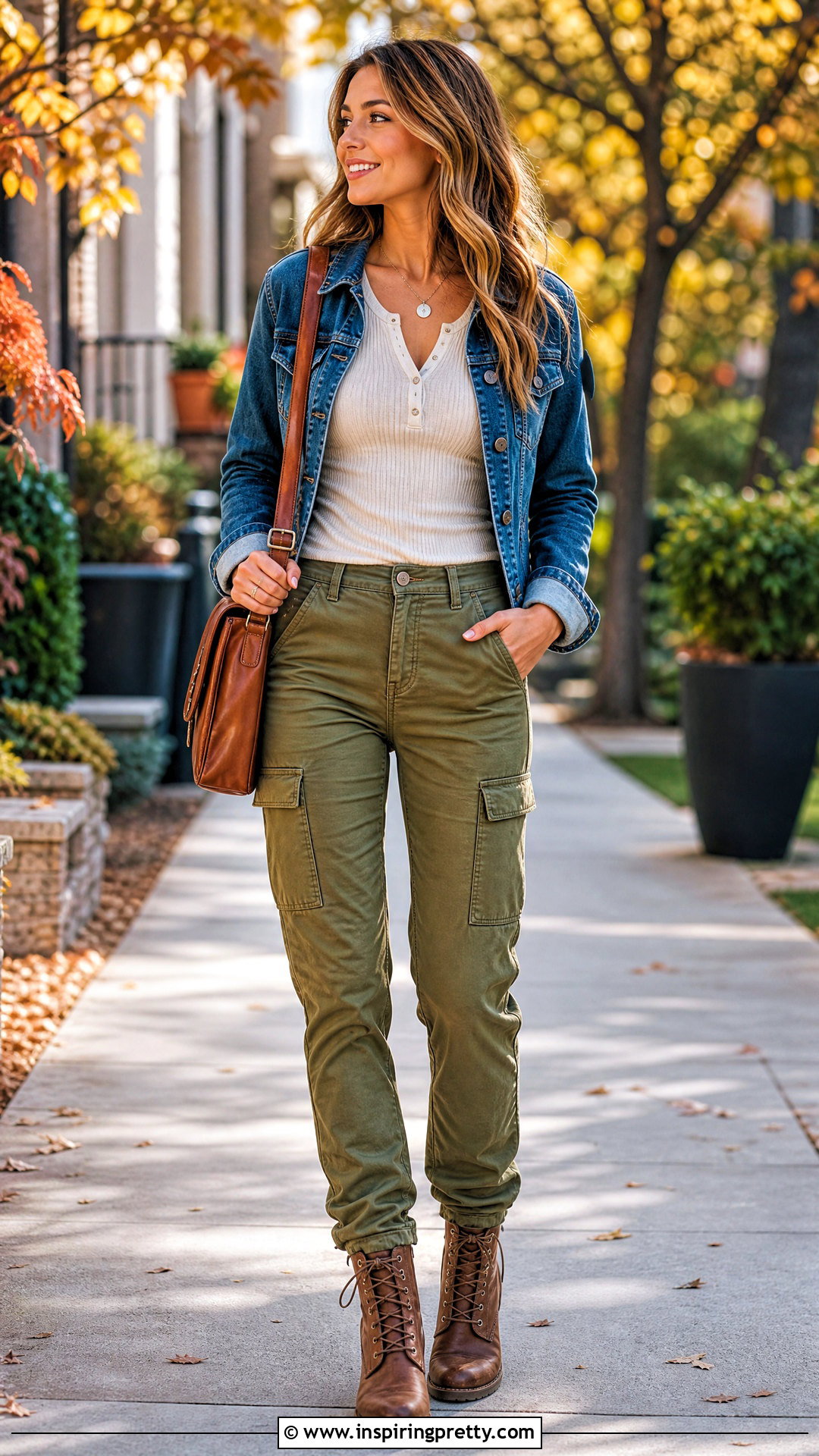 Henley Top and Utility Pants Outfit - 50 shirt top designs