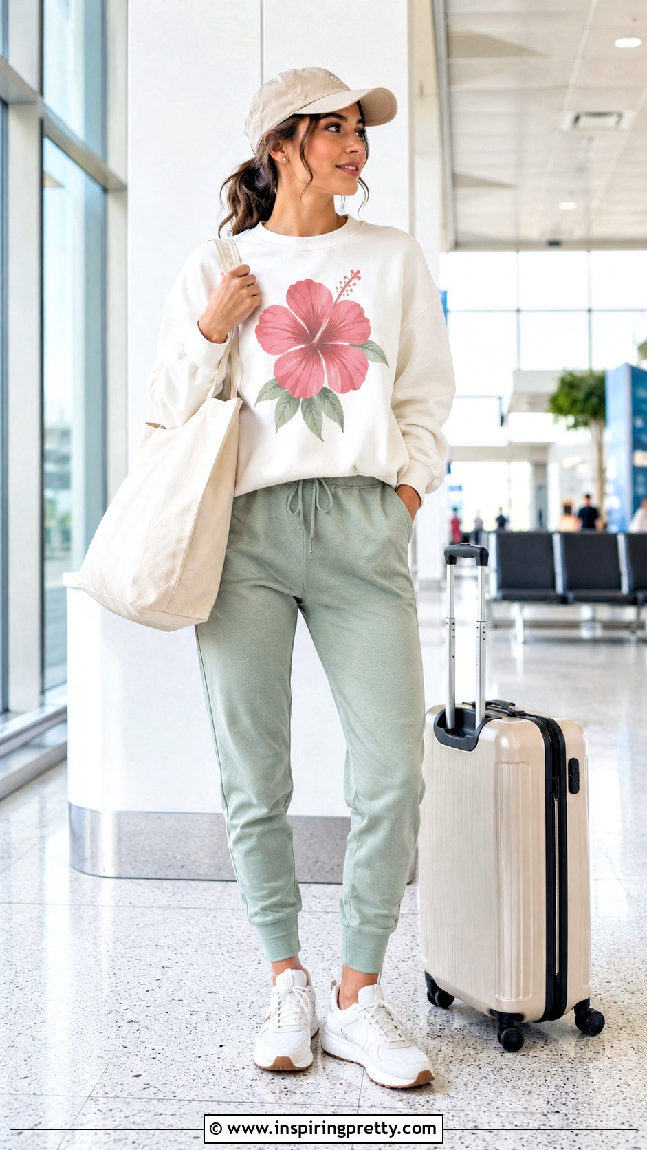 Hibiscus Sweatshirt With Joggers - 50 Hibiscus Tops