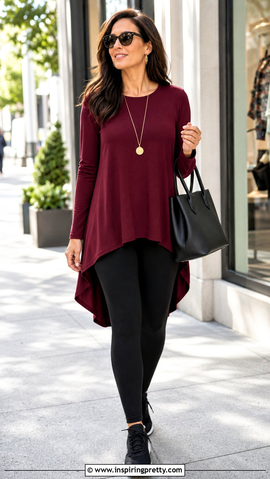 High Low Sunday Top With Leggings - 50 sunday top design