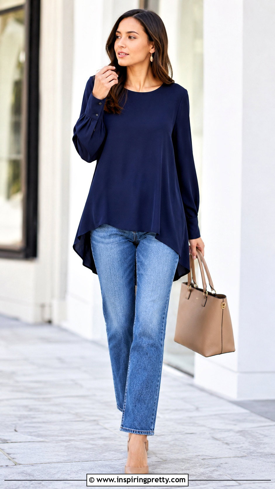 High Low Tunic Top With Straight Jeans - 50 tunic tops with jeans