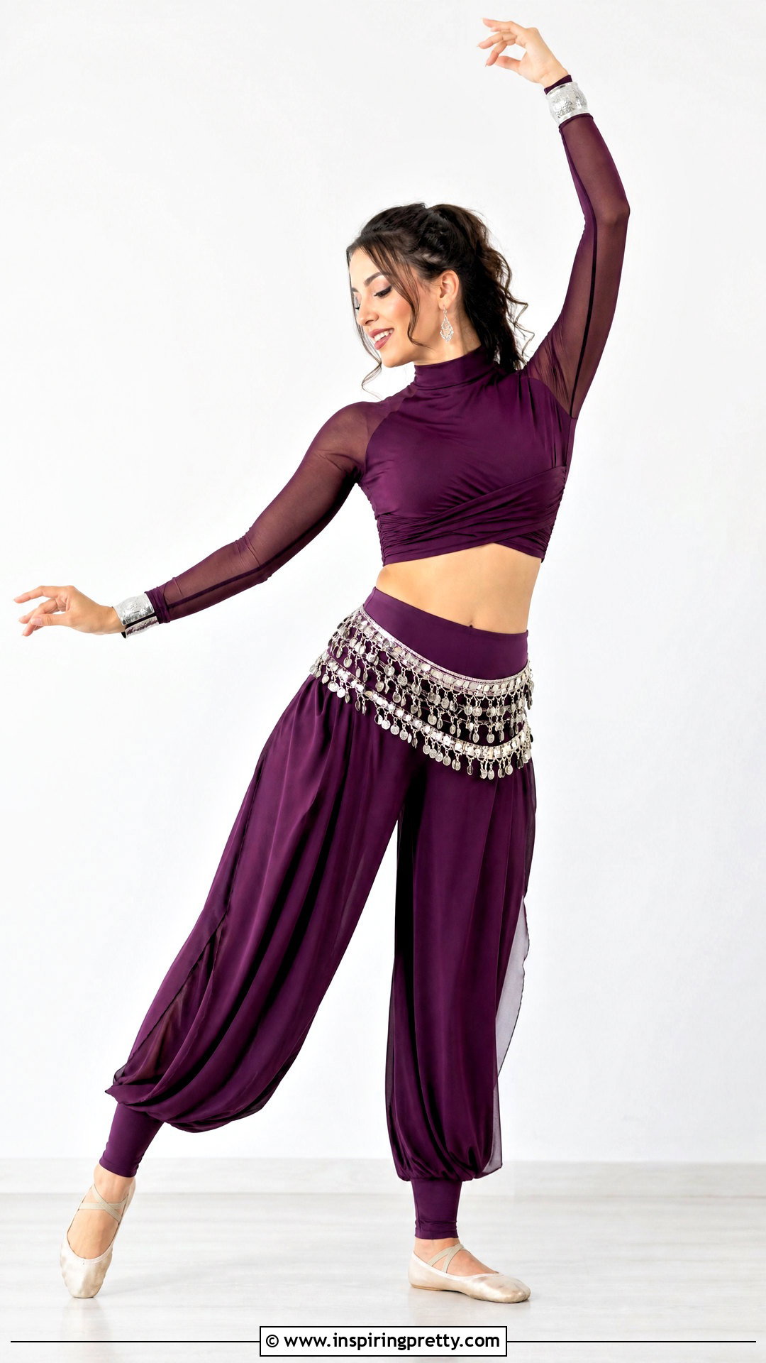 High Neck Belly Dancing Top With Harem Pants - 25 belly dancing tops outfit ideas
