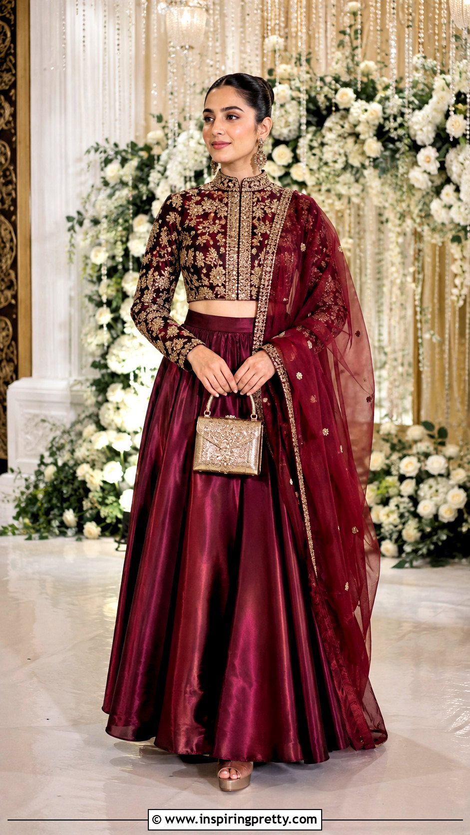High Neck Crop Top And Skirt For Formal Wedding - 50 skirt and crop top indian weddings