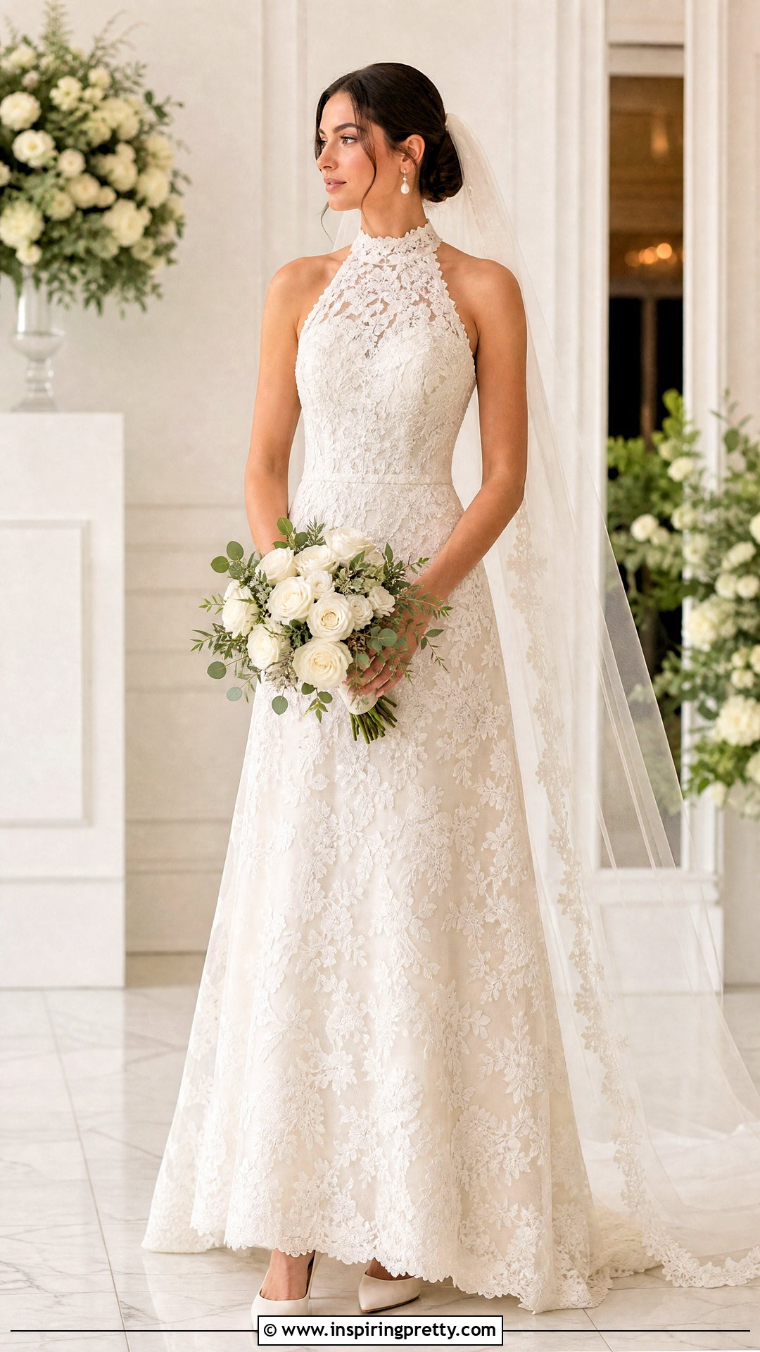 High Neck Lace Halter Wedding Dress - 25 Lace Halter Top Wedding Dress outfit ideas