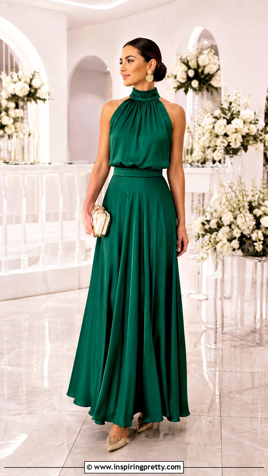 High Neck Top And Maxi Skirt Set - 50 two piece outfits skirt and tops