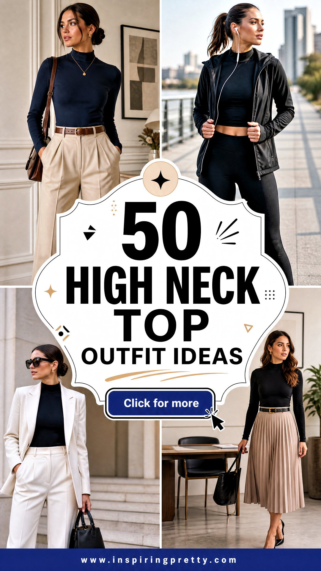 50 High Neck Top Outfit Ideas for Sleek Sophisticated Style - 50 High Neck Top Outfit Ideas for Sleek, Sophisticated Style