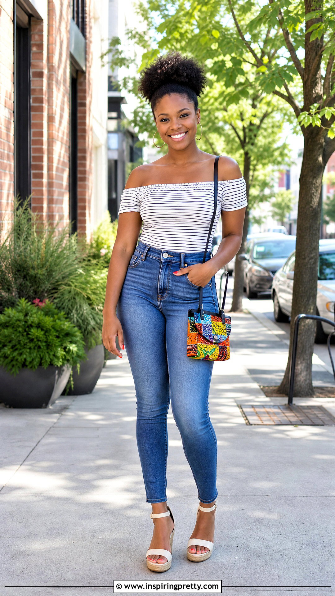 High Puff With Off Shoulder Top - 50 off shoulder top hairstyle ideas