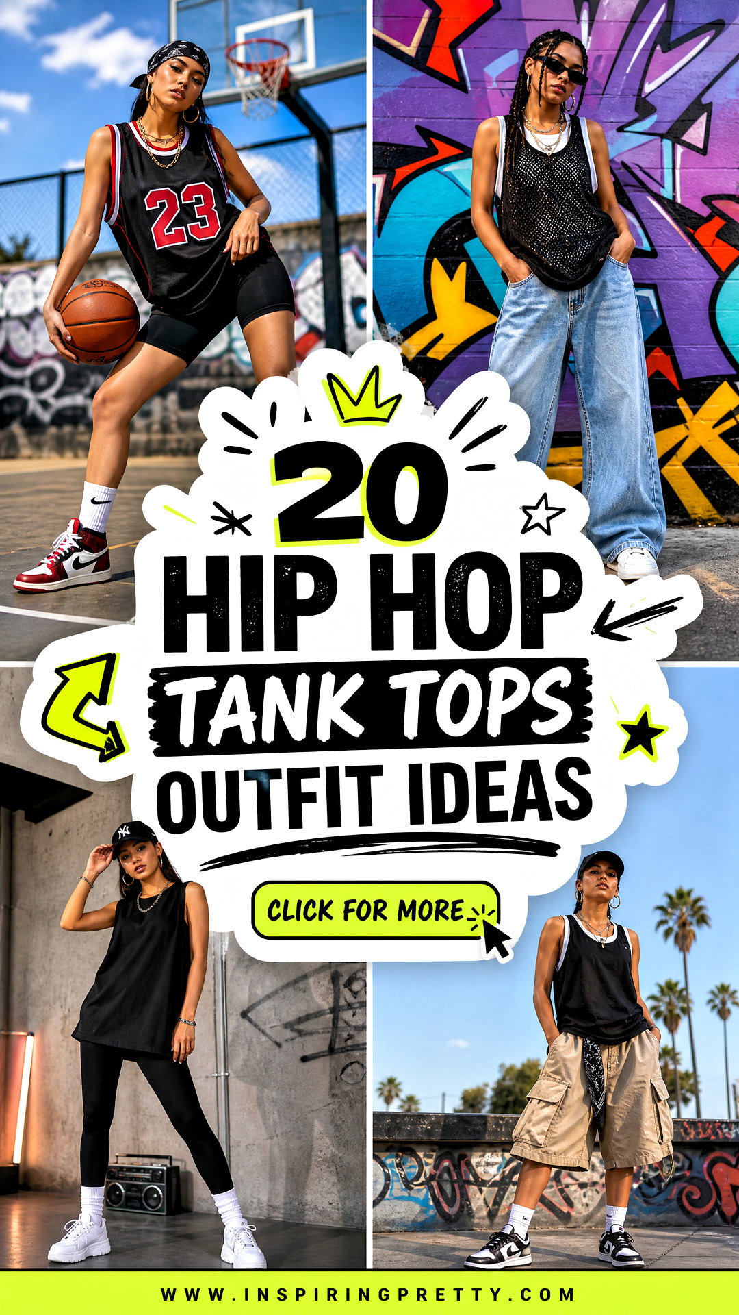 20 Hip Hop Tank Tops Outfit Ideas for Bold Street Style - 20 Hip Hop Tank Tops Outfit Ideas for Bold Street Style