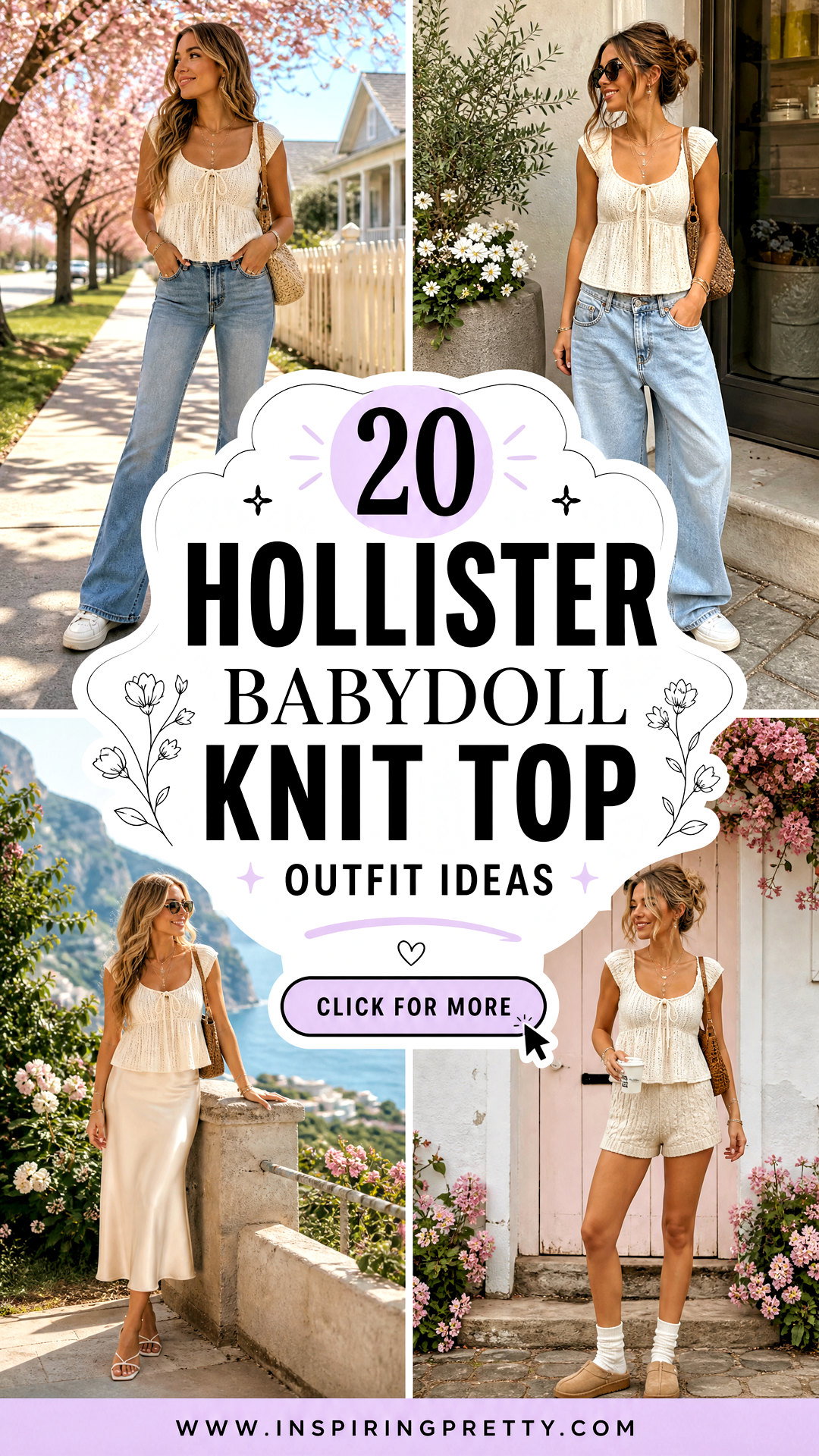 20 Hollister Babydoll Knit Top Outfit Ideas for Spring - 20 Hollister Babydoll Knit Top Outfit Ideas for Spring