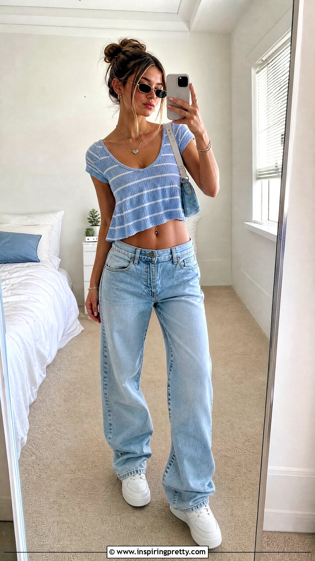 Hollister Babydoll Knit Top With Baggy Jeans - 20 hollister babydoll knit top outfit ideas