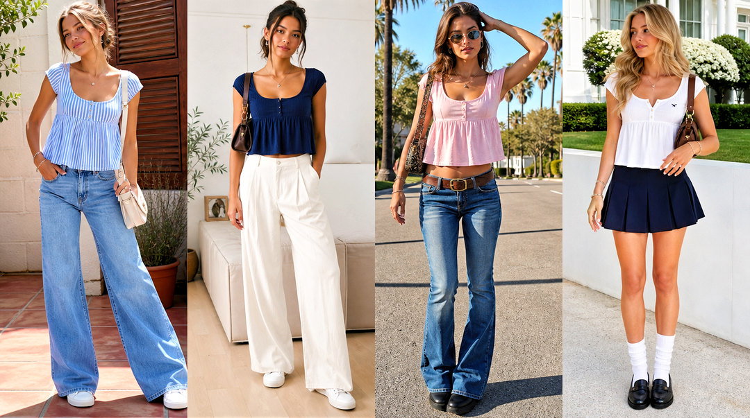 50 Hollister Babydoll Top Outfit Ideas for a Dreamy Y2K Look