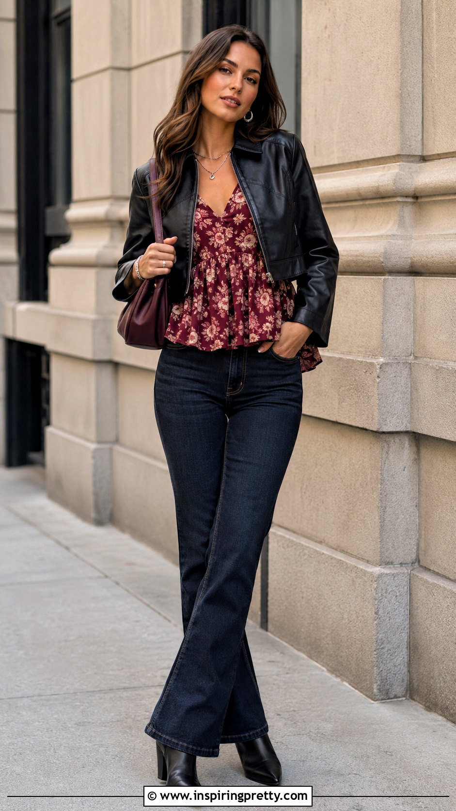 Hollister Babydoll Top With Leather Jacket And Jeans - 20 easy babydoll top hollister outfit ideas