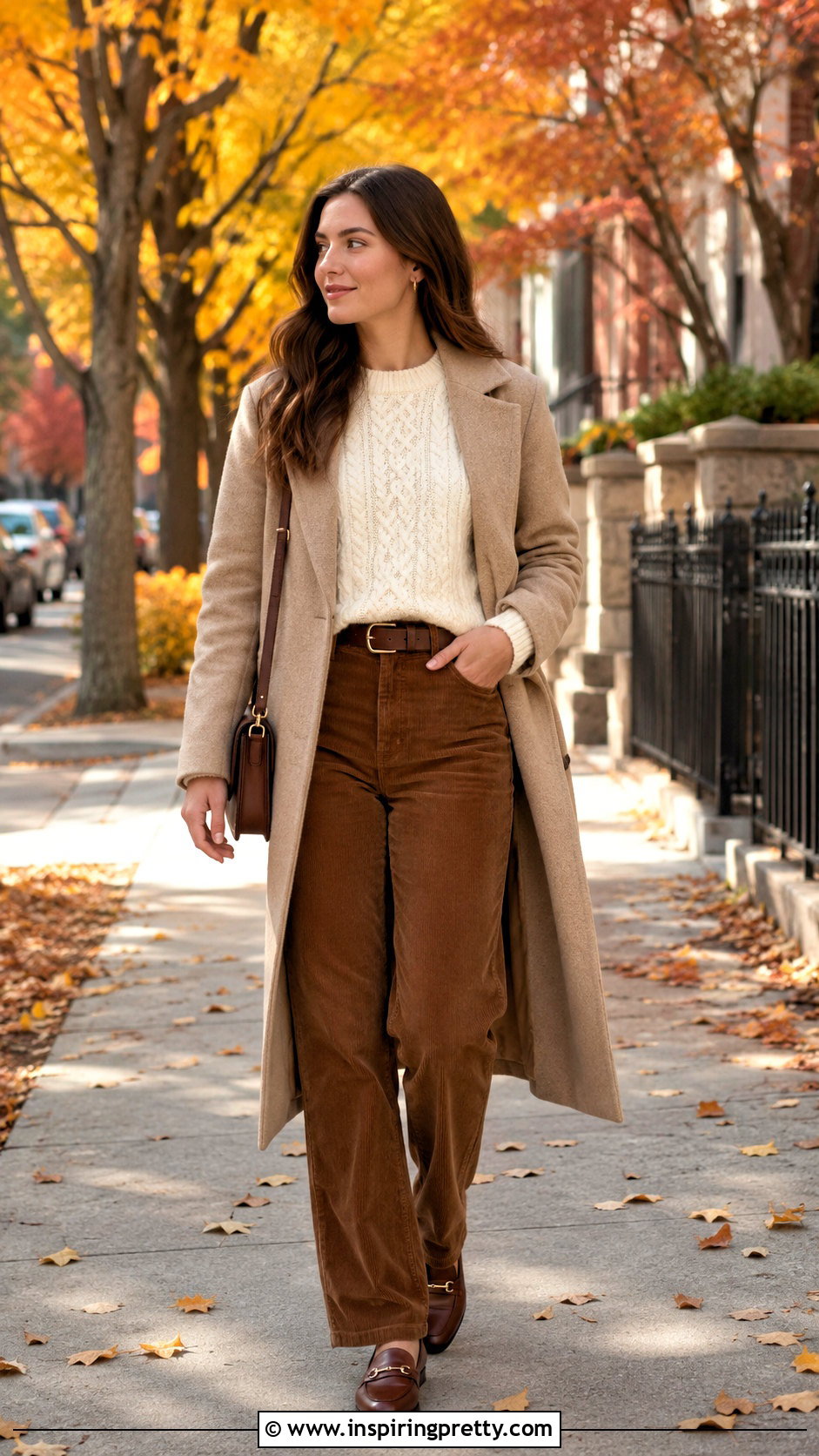 Hollister Cable Knit Sweater With Corduroy Pants - 50 hollister tops outfit ideas