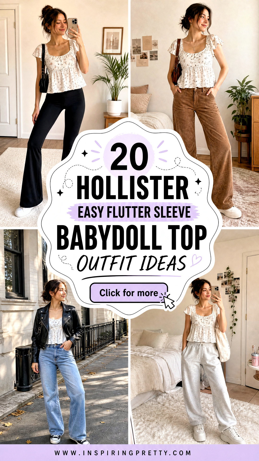 20 Hollister Easy Flutter Sleeve Babydoll Top Outfit Ideas 2025 - 20 Hollister Easy Flutter Sleeve Babydoll Top Outfit Ideas 2025