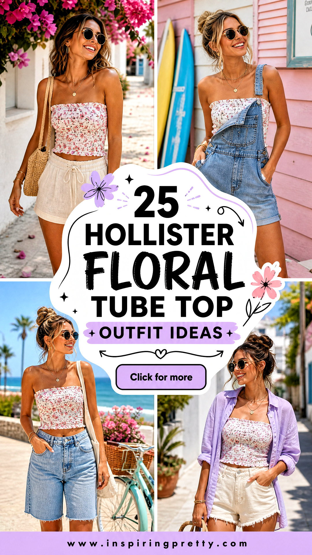 25 Hollister Floral Tube Top Outfit Ideas for Fresh Summer Looks - 25 Hollister Floral Tube Top Outfit Ideas for Fresh Summer Looks
