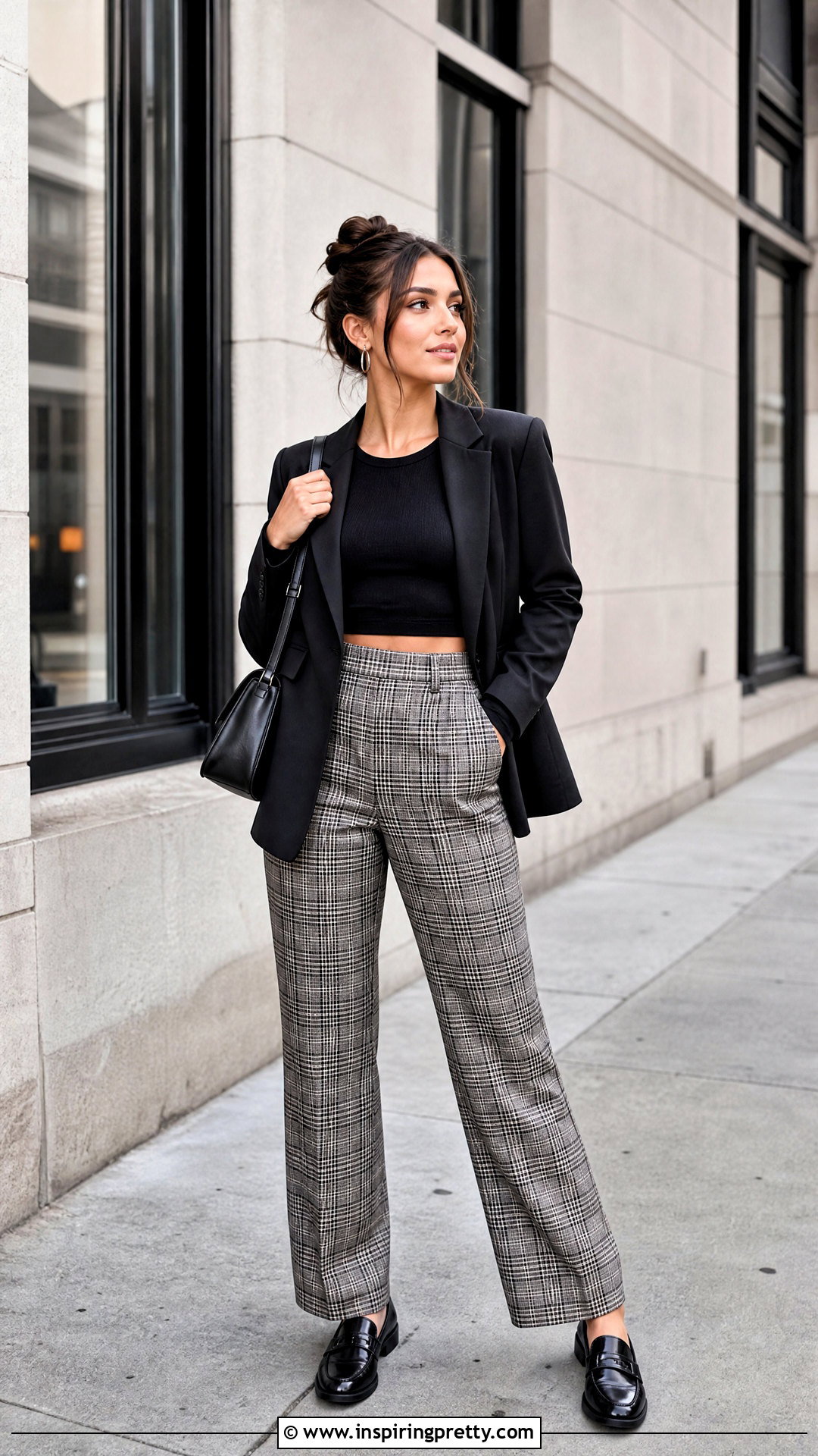 Hollister Long Sleeve Crop Top With Plaid Pants - 20 hollister long sleeve crop top outfit ideas