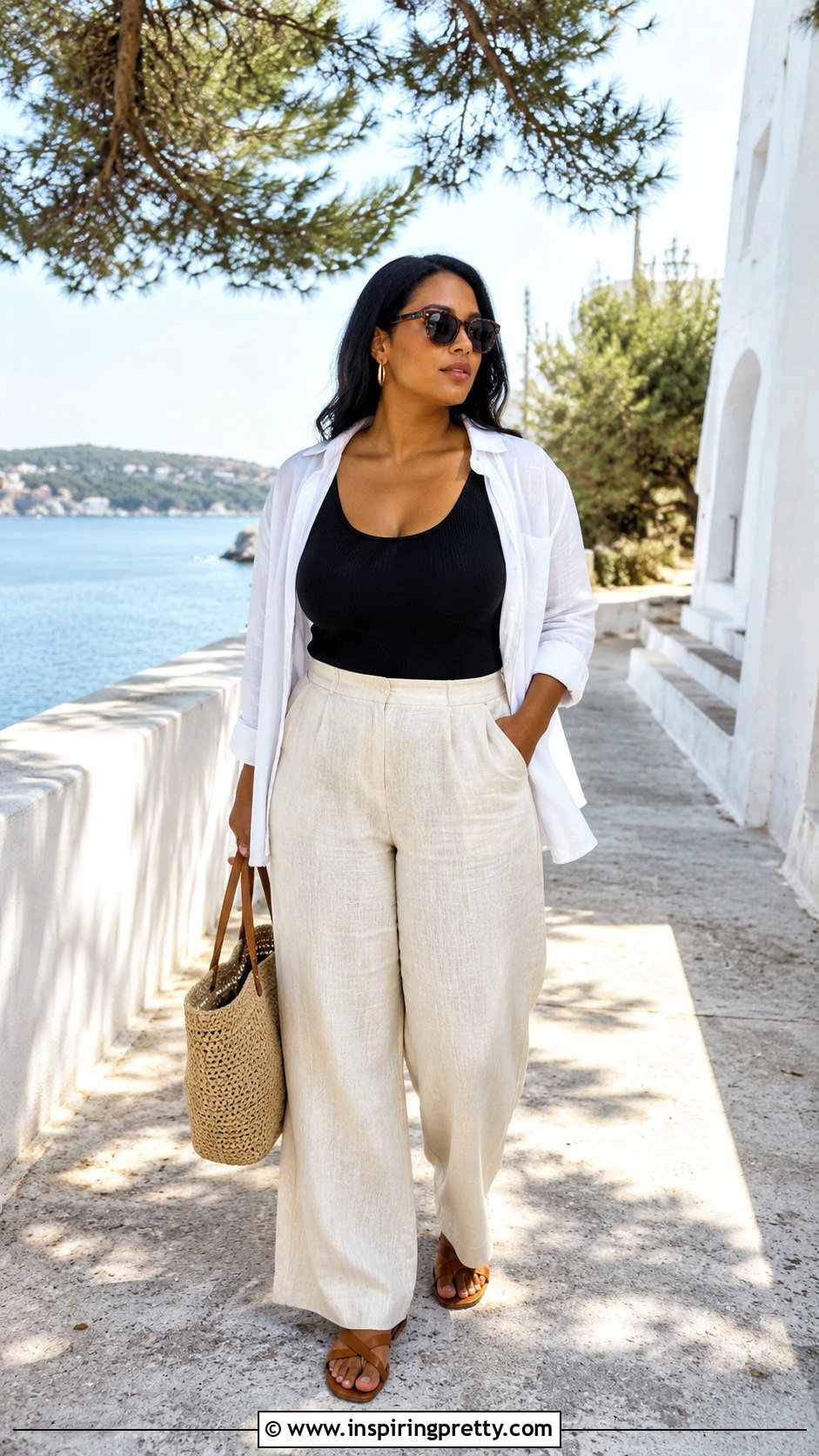 Hollister Ribbed Scoop Top With Linen Pants - 20 Hollister Ribbed Scoop Top outfit ideas