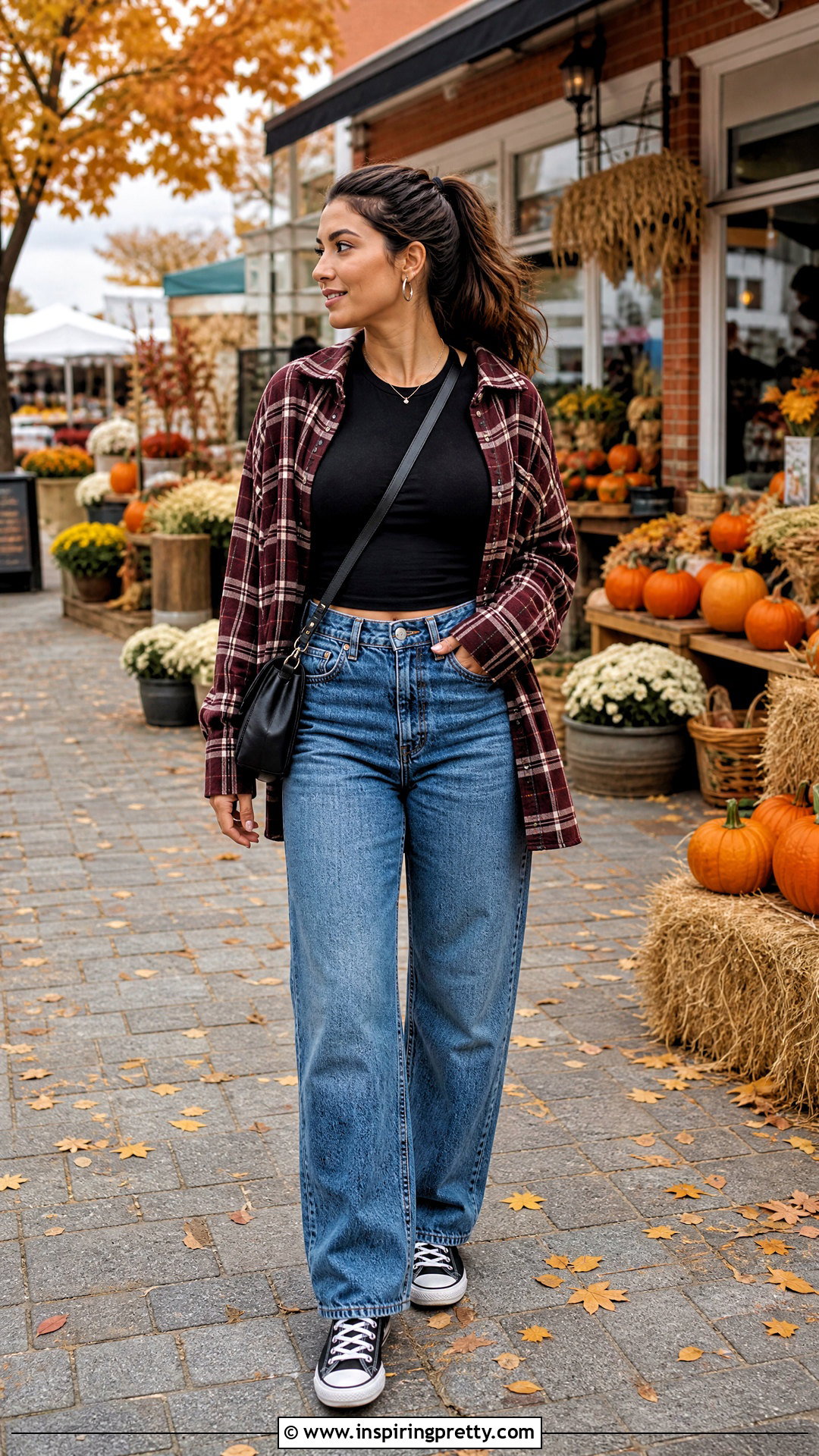 Hollister Seamless Top With Flannel And Relaxed Jeans - 25 hollister seamless top outfit ideas