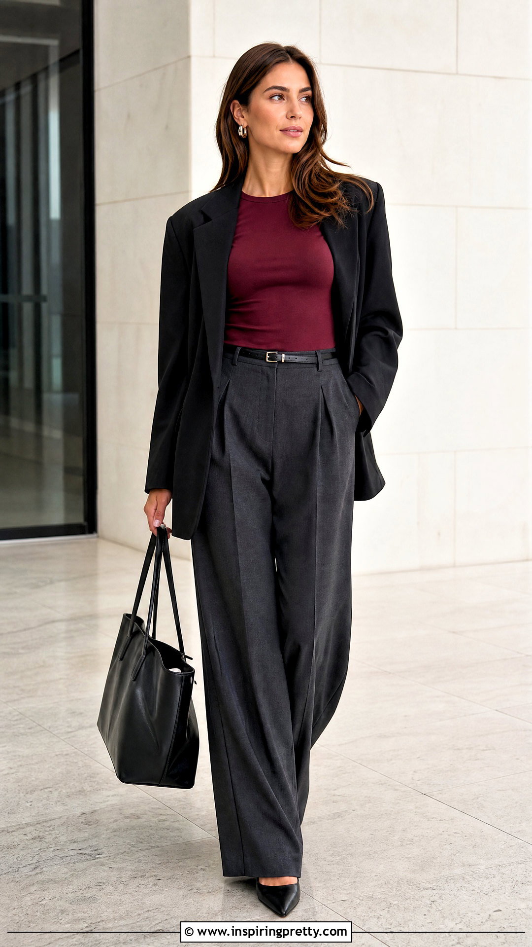 Hollister Seamless Top With Tailored Trousers And Pointed Flats - 25 hollister seamless top outfit ideas