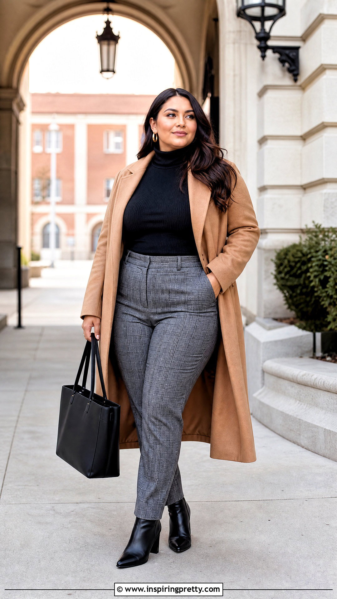 Hollister Turtleneck Top With Plaid Pants - 25 hollister winter tops outfit ideas