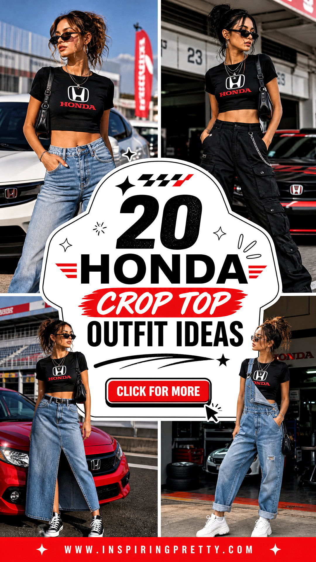 20 Honda Crop Top Outfit Ideas for Edgy Festival Style - 20 Honda Crop Top Outfit Ideas for Edgy Festival Style