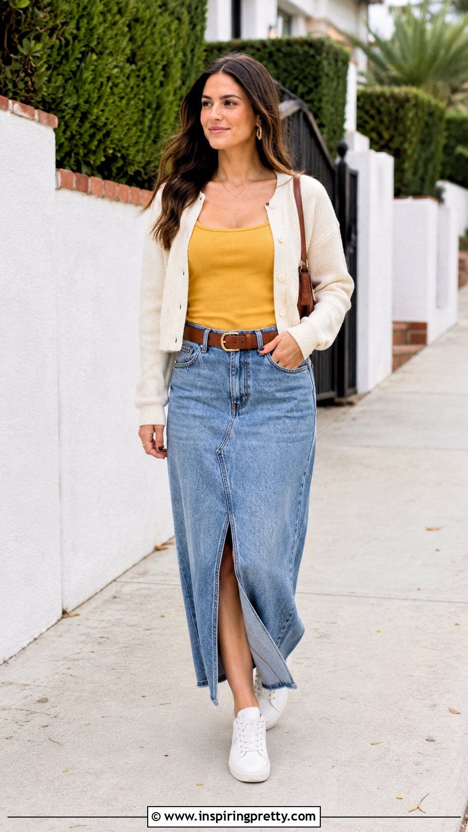 Honey Tank Top With Long Denim Skirt - 25 honey tank top outfit ideas