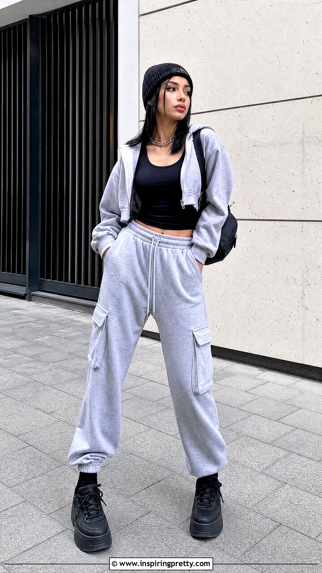 Hoodie Crop Top And Jogger Pants Outfit - 25 egirl crop top outfit ideas
