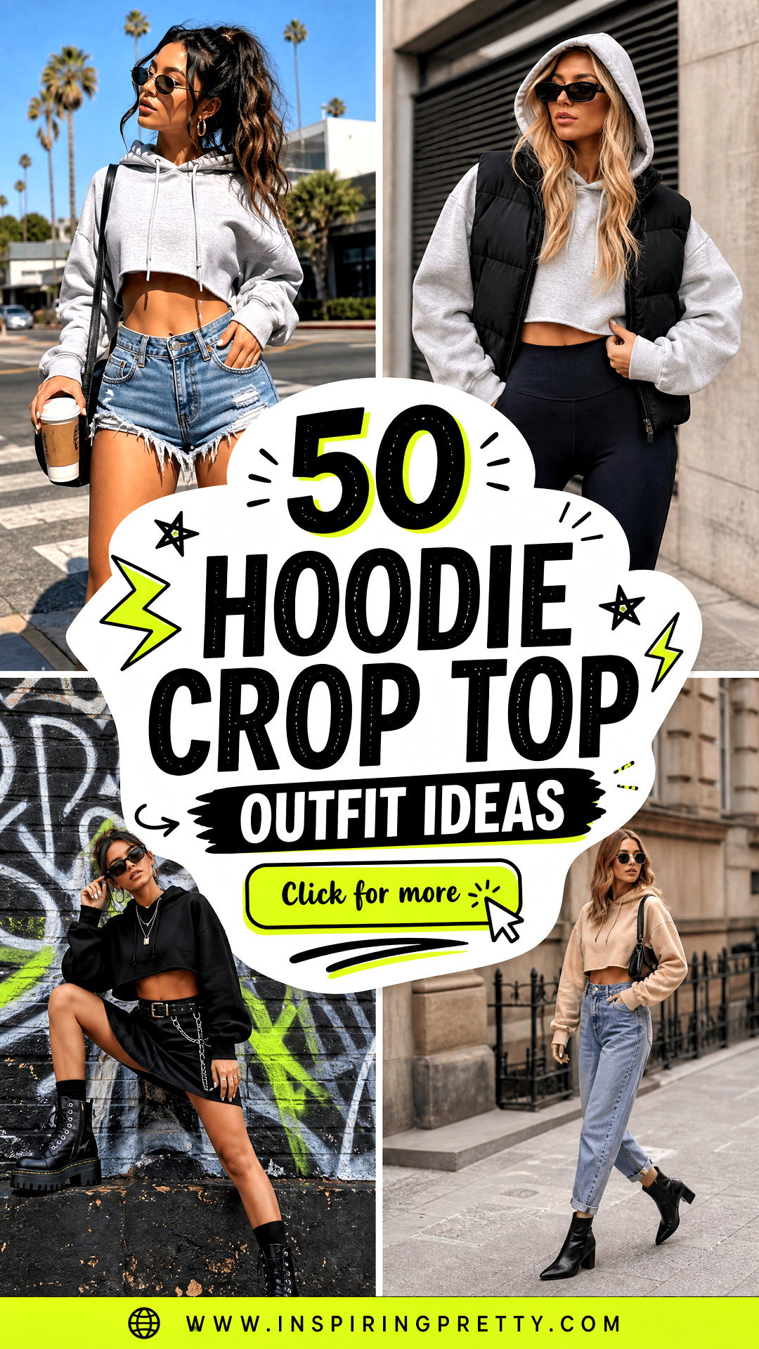 50 Hoodie Crop Top Outfit Ideas for Cozy Street-Style Looks - 50 Hoodie Crop Top Outfit Ideas for Cozy Street-Style Looks